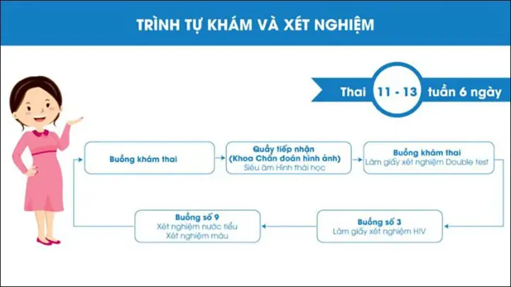 7Trình tự khám thai và xét nghiệm tại bệnh viện