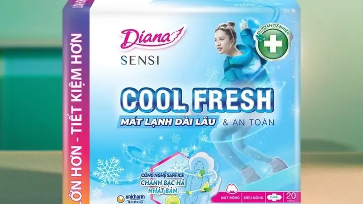 Diana Sensi Cool Fresh siêu mỏng có cánh