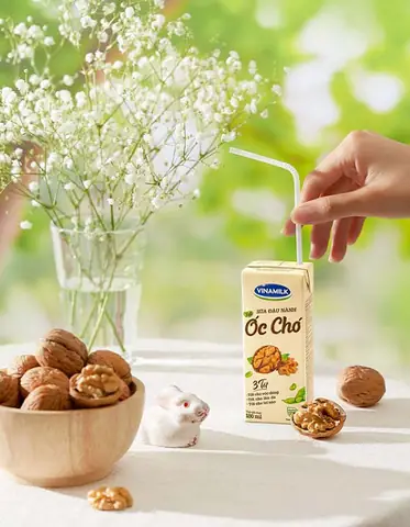 sá»¯a Äáº­u nÃ nh, háº¡t Ã³c chÃ³ vinamilk, há»p 180ml
