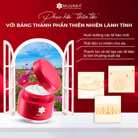 3.1.Kem dưỡng trắng da Mijunka Whitening Cream 50g