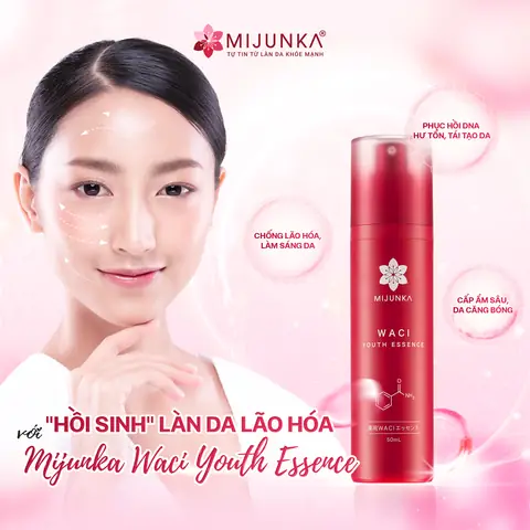 3.2.Tinh chất trẻ hoá, làm đều màu da Mijunka Waci Youth Essence 30g