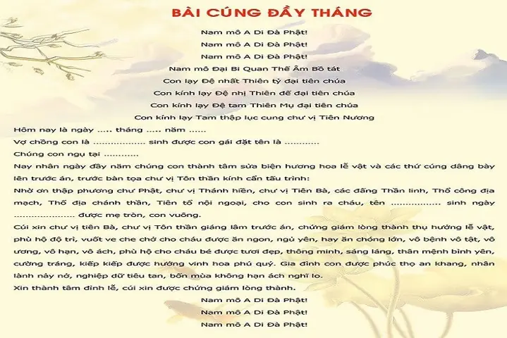 Chuẩn bị bài khấn