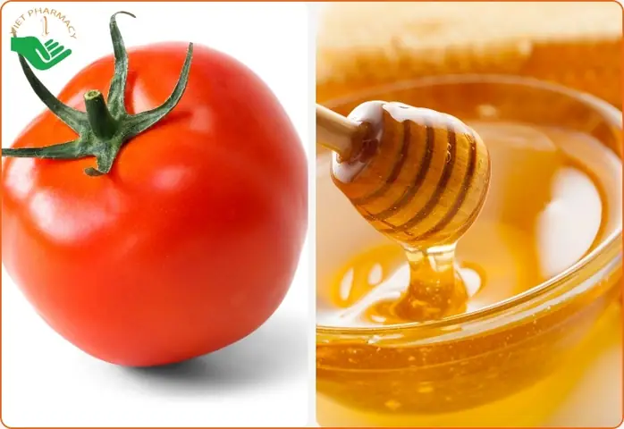 2. Làm trắng da bằng cà chua và mật ong