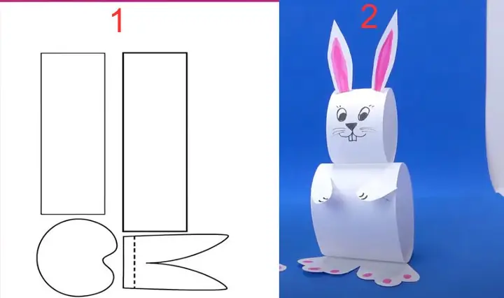 3. Làm con thỏ bằng giấy đơn giản