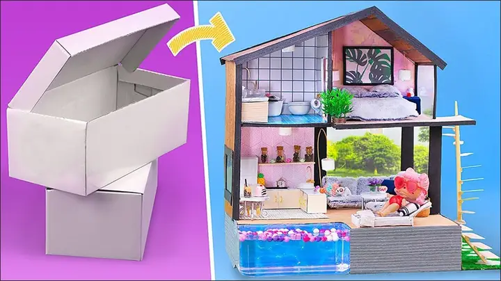 1.4 Làm nhàđồ chơi búp bêtừ hộp đựng giày