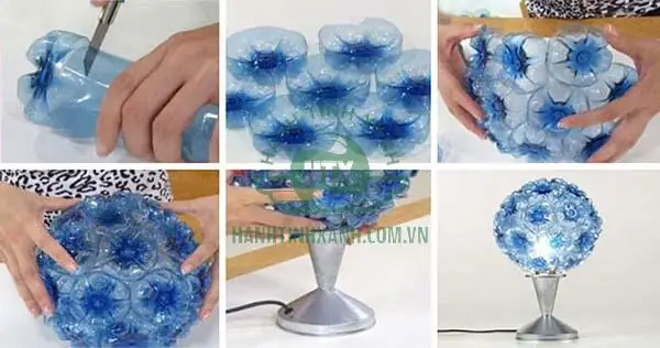 8. Một chiếc đèn lồng với màu xanh rực