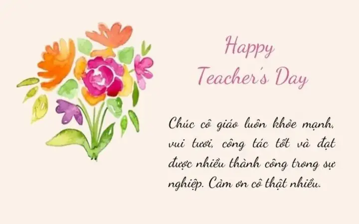 1. Lời chúc mừng 20/11 cô giáo mầm non của các bé