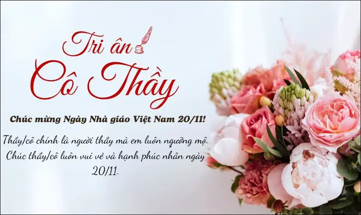 Lời chúc 20/11 đơn giản dành cho thầy cô giáo cũ