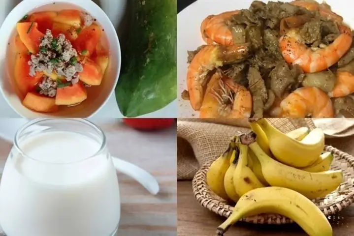 2.1 Mâm cơm cữ cho bà đẻ - mâm cơm giàu vitamin A