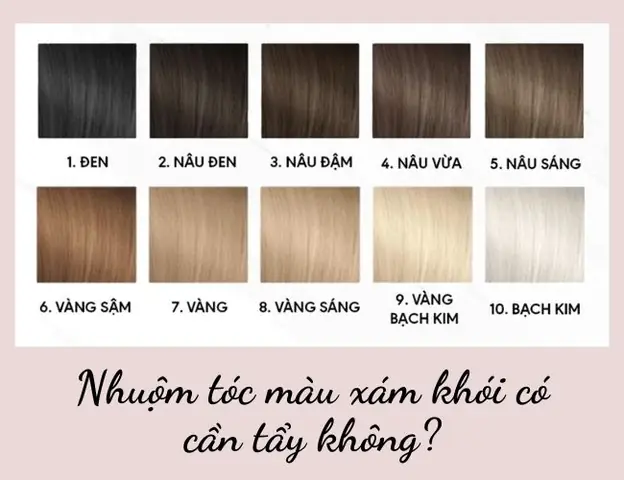 2. Nhuộm tóc màu xám khói có cần tẩy không?