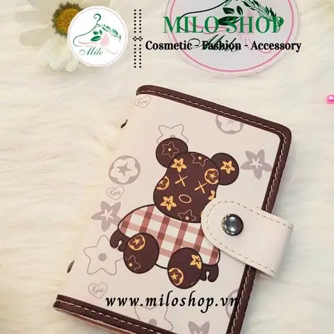 Ví đựng thẻ hình gấu bear nhiều ngăn (20 ngăn)