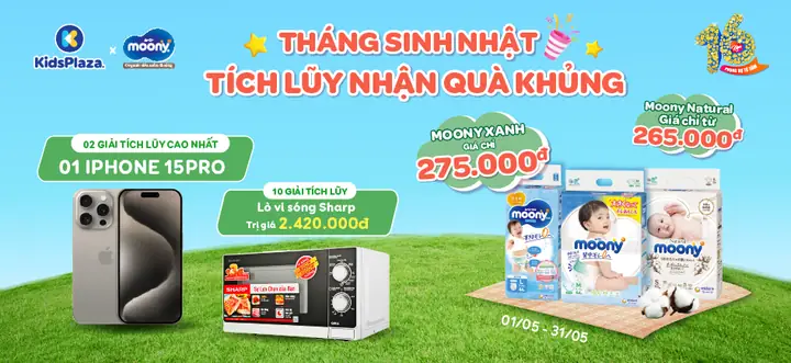 Cơ hội trúng IPHONE 15PRO với Moony