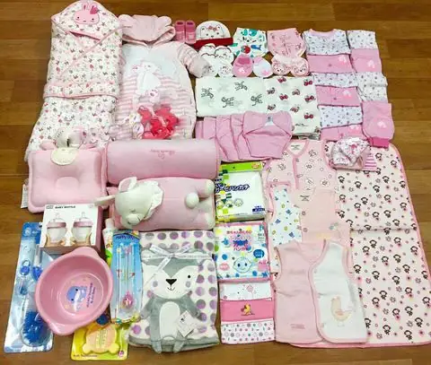Trọn gói combo đồ sơ sinh bé gái mùa đông
