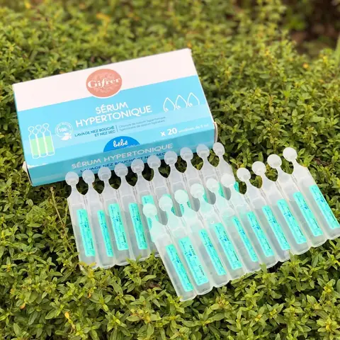Nước muối sinh lý Fysoline trị nghẹt mũi 5ml x 20 ống - Chính hãng Pháp