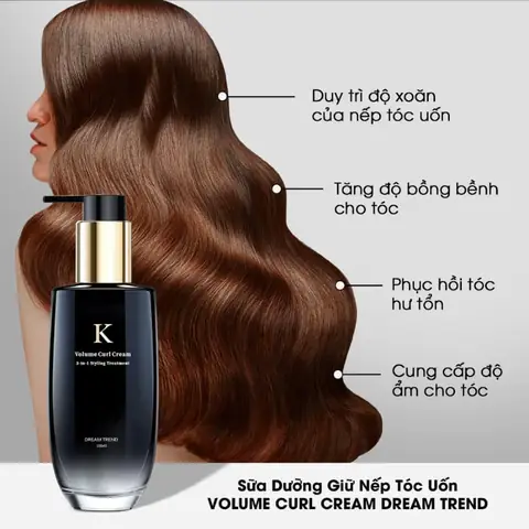 Công dụng của sữa dưỡng giữ nếp tóc uốn dành cho mọi mái tóc Dream Trend Volume Curl Cream: