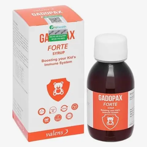 Siro Gadopax Forte, tăng đề kháng và cải thiện miễn dịch ở trẻ em từ 0 tháng tuổi, chai 100ml