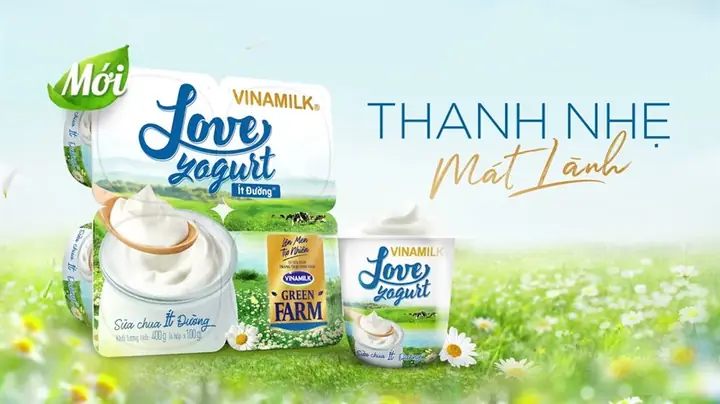 Sữa chua VINAMILK LOVE YOGURT ít đường
