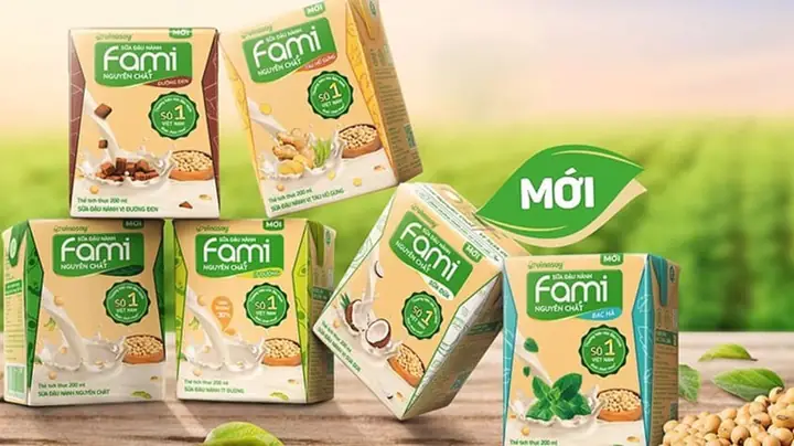 2Các loại sữa đậu nành Fami
