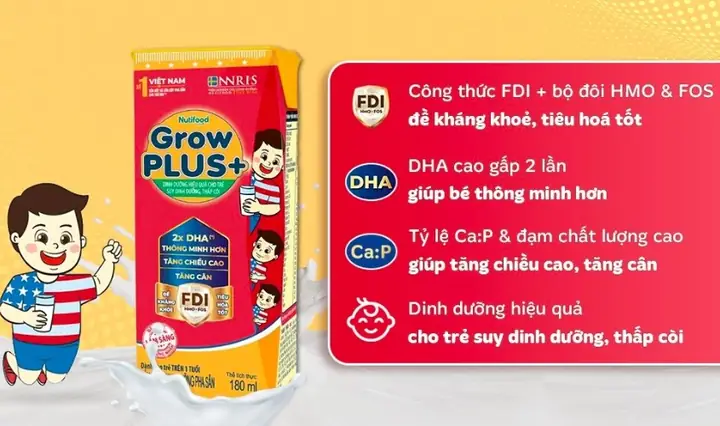 3.1. Sữa pha sẵn Grow Plus đỏ
