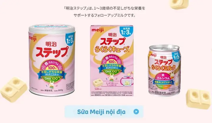 1.1. Sữa Meiji nội địa