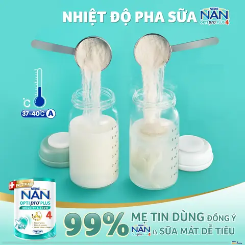 Giải đáp sữa Nan Optipro Plus pha bao nhiêu độ Giải đáp sữa Nan Optipro Plus pha bao nhiêu độ