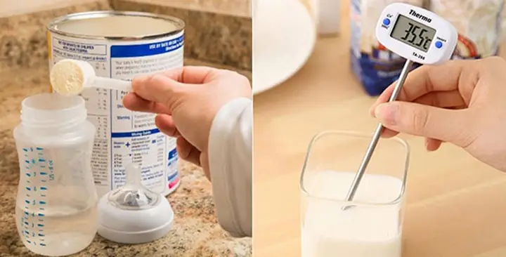 2Nhiệt độ pha sữa công thức để được lâu hơn