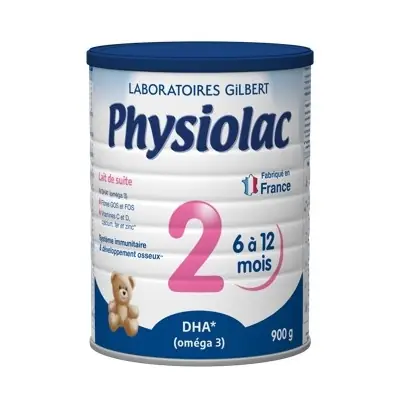 Sá»¯a Physiolac phaÌp sá» 2 lon 900g cho treÌ 6 ÄÃªÌn 12 thaÌng tuÃ´Ìi