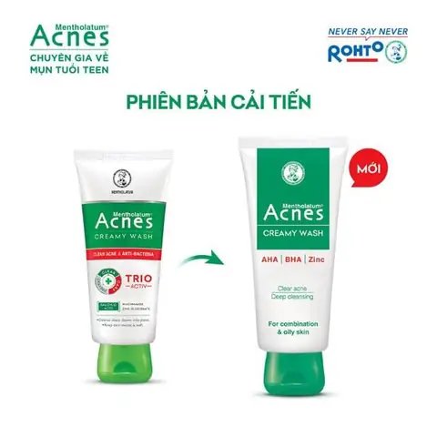 3.2. Sữa rửa mặt cho da dầu mụn Acnes Creamy Wash