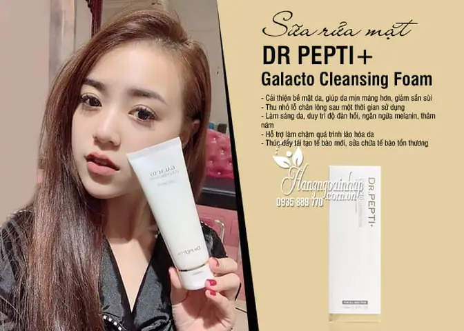 Công dụng của sữa rửa mặt Dr Pepti+ Galacto Cleansing Foam: