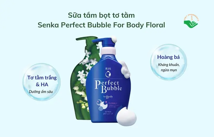 2. Sữa tắm dưỡng ẩm hương hoa Senka Perfect Bubble For Body Floral