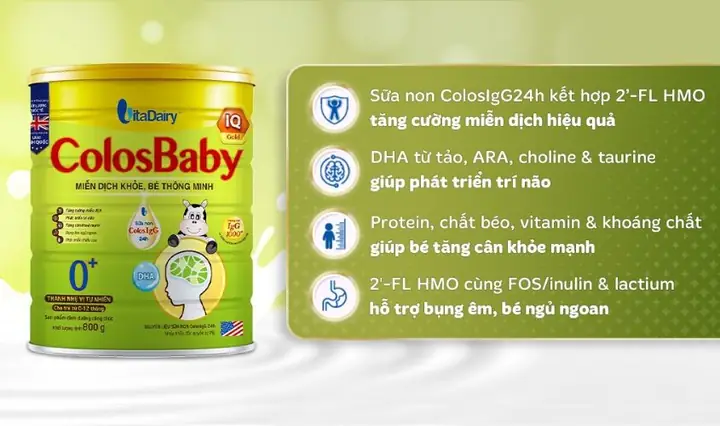 2.2 Sữa ColosBaby IQ Gold