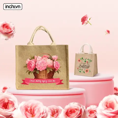 Túi vải đay in tên mẹ