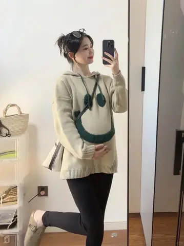 Quần Legging Bầu + Áo Len Oversize