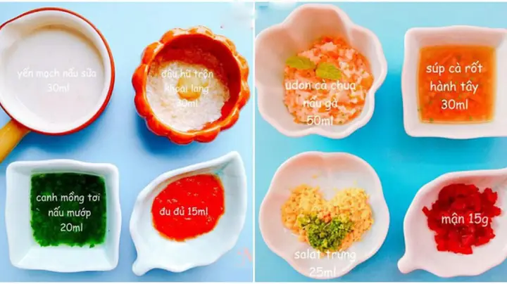 2. Thực đơn cho trẻ 8 – 9 tháng tuổi kiểu Nhật