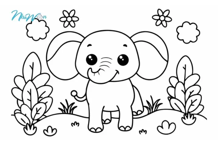 Tranh tô màu cho bé gái 4 tuổi