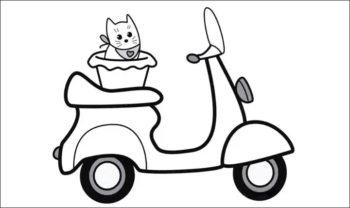 Tranh tô màu ngày Quốc tế Thiếu nhi 1/6 về phương tiện giao thông