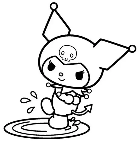 1Bộ tranh tô màu Kuromi vui nhộn