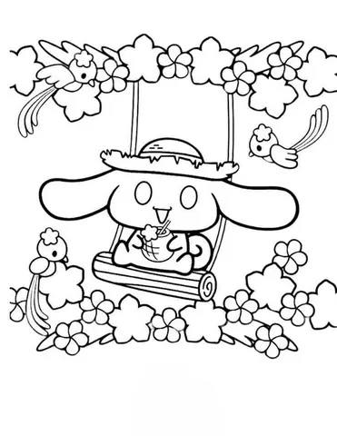 1Tranh tô màu Cinnamoroll dễ thương