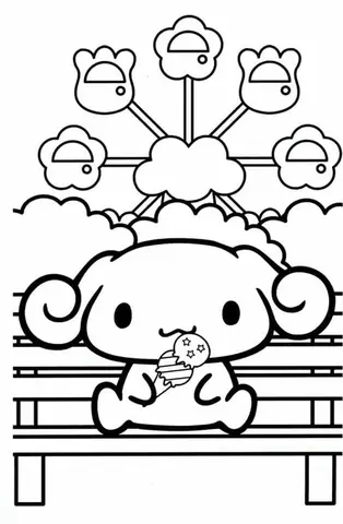 1Tranh tô màu Cinnamoroll dễ thương