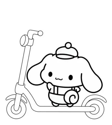 1Tranh tô màu Cinnamoroll dễ thương