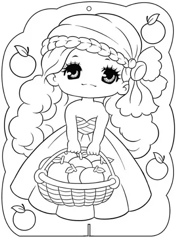 4Tranh tô màu công chúa chibi