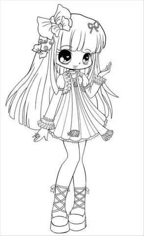 4Tranh tô màu công chúa chibi