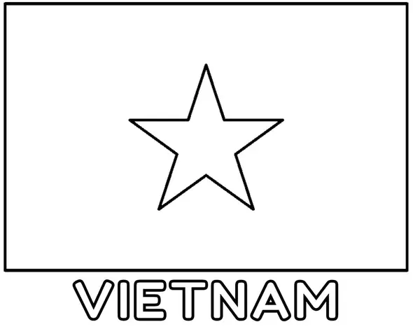 1Tranh tô màu lá cờ Việt Nam