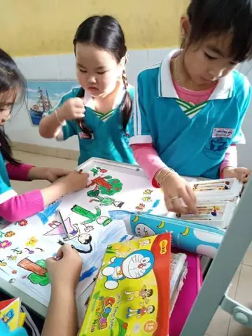 tranh ve chu de nha truong