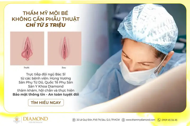 + Thu gọn môi bé