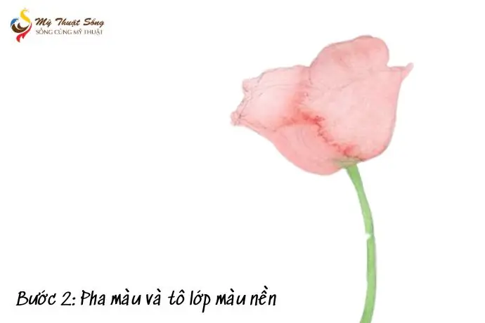 3. Các bước cơ bản để vẽ hoa bằng màu nước đơn giản