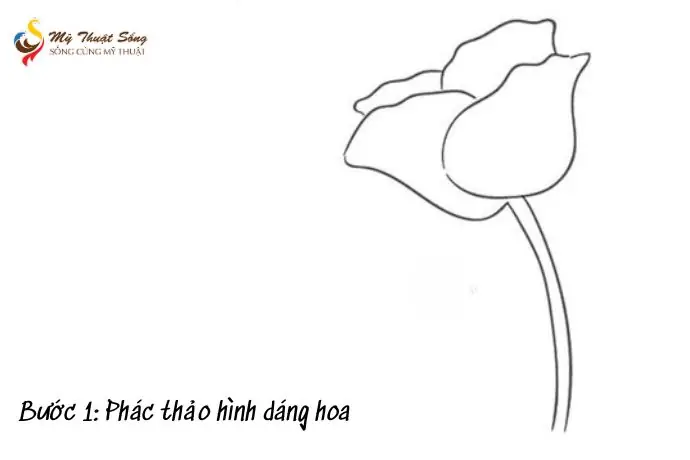3. Các bước cơ bản để vẽ hoa bằng màu nước đơn giản