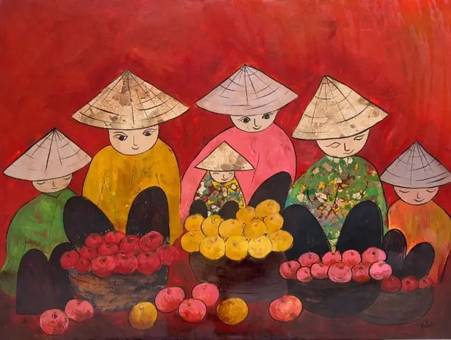 Tranh phong cảnh quê hương sơn mài – Họa sĩ Lâm Trí Vinh