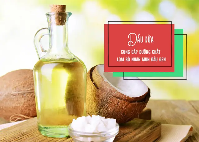 2. Cách xông hơi trị mụn đầu đen với dầu dừa